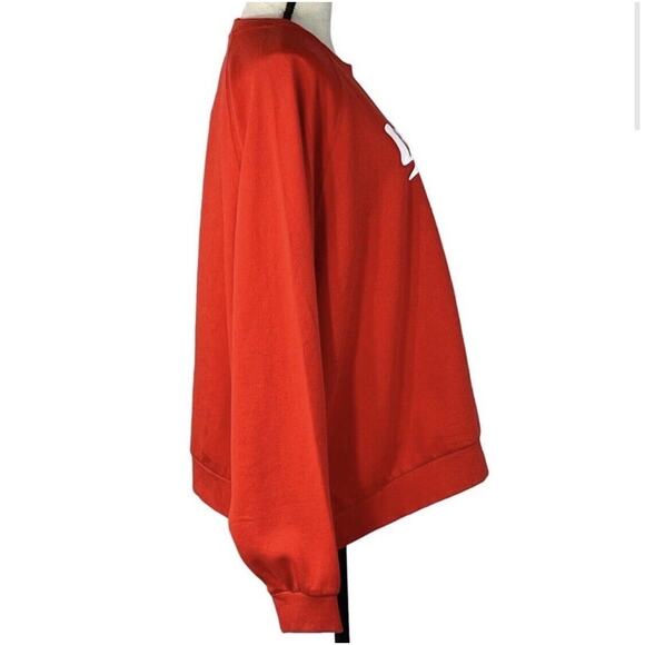 Levi's 1X-Large Sweatshirt Stretch Long Sleeve Red w/ White Logo Womens New - Picture 2 of 8